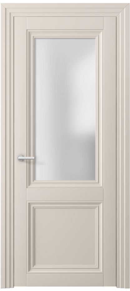 Межкомнатная дверь Центро 2524 ПЭТ пудровый бежевый Сатинированное стекло Цена 45320 ₽ | Volhovec