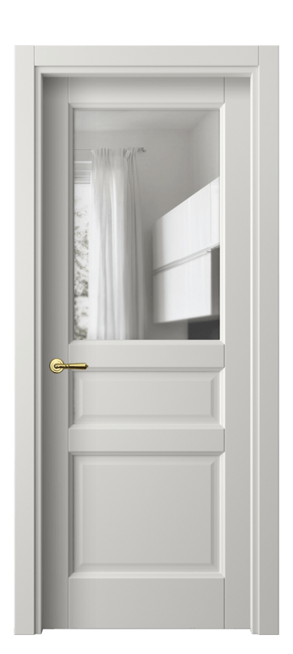 Межкомнатная дверь Галант 1432 Матовый серый Прозрачное стекло Цена 57640 ₽ | Volhovec