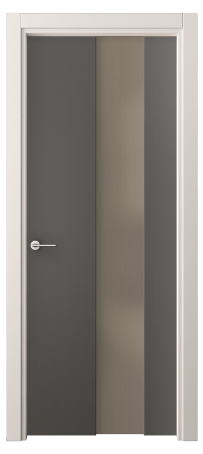 Межкомнатная дверь Фридом 4226 ПЭТ графитовый Сатинированное бронзовое стекло, триплекс Цена 36410 ₽ | Volhovec