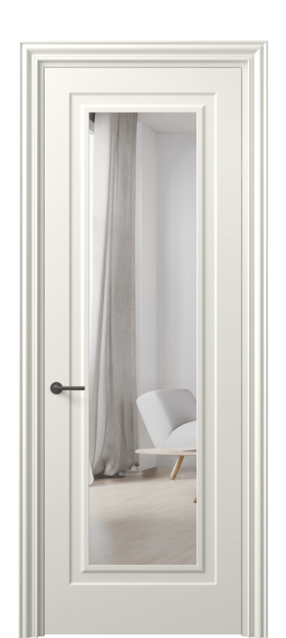 Межкомнатная дверь Маскот 8403 Матовый жемчужный Двустороннее зеркало, триплекс Цена 85470 ₽ | Volhovec