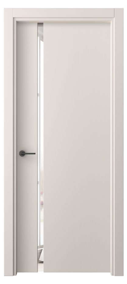 Межкомнатная дверь Фридом 4222 ПЭТ тёплый-белый Двустороннее зеркало, триплекс Цена 1800 AZE | Volhovec