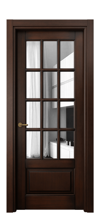 Межкомнатная дверь Тоскана Грильято 6313 Бук тёмный с патиной Двустороннее зеркало, триплекс Цена 134699 ₽ | Volhovec