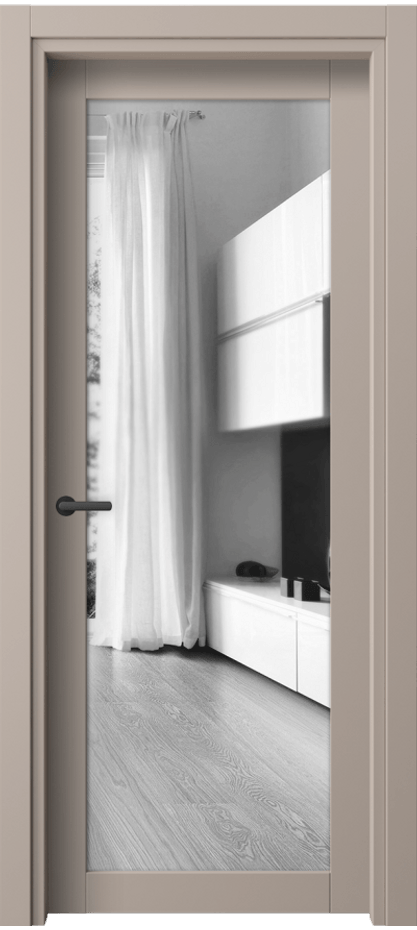 Межкомнатная дверь Нео 2102 ПЭТ серо-коричневый  Двустороннее зеркало, триплекс Цена 32180 ₽ | Volhovec