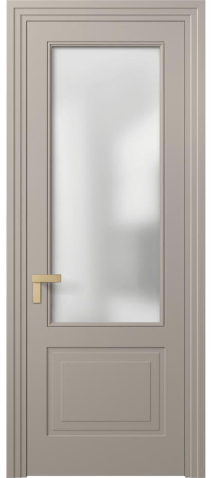 Межкомнатная дверь Рокка 8352 Матовый бисквитный Сатинированное стекло Цена 91190 ₽ | Volhovec