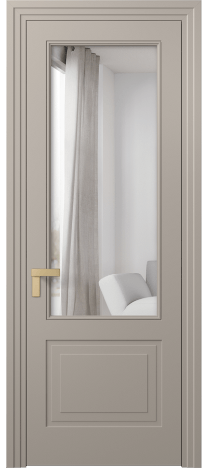 Межкомнатная дверь Рокка 8352 Матовый бисквитный Двустороннее зеркало, триплекс Цена 93390 ₽ | Volhovec