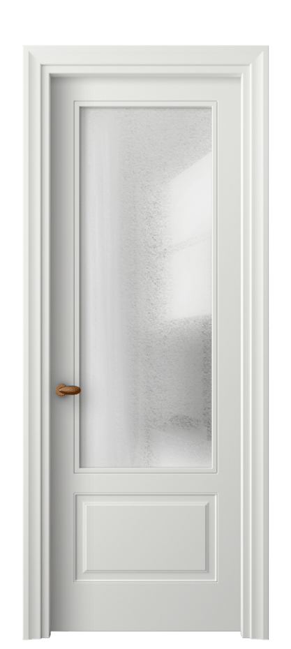 Межкомнатная дверь Эссе 8542 Матовый светло-серый Фактурное стекло "Лёд", триплекс Цена 83930 ₽ | Volhovec