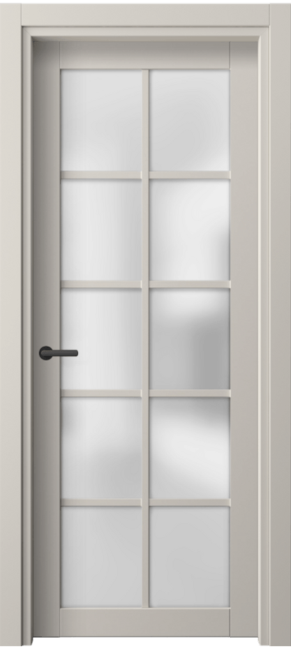 Межкомнатная дверь Нео 2106 ПЭТ светло-серый Сатинированное стекло Цена 34030 ₽ | Volhovec