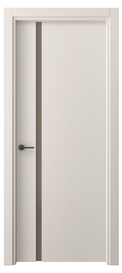 Межкомнатная дверь Фридом 4222 ПЭТ тёплый-белый Сатинированное бронзовое стекло, триплекс Цена 33099 ₽ | Volhovec