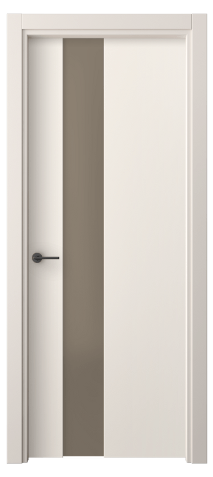 Межкомнатная дверь Фридом 4224 ПЭТ кремово-белый Сатинированное бронзовое стекло, триплекс Цена 33099 ₽ | Volhovec
