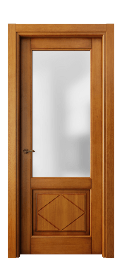 Межкомнатная дверь Тоскана Ромбо 6342 Бук светлый с патиной Сатинированное стекло Цена 112399 ₽ | Volhovec