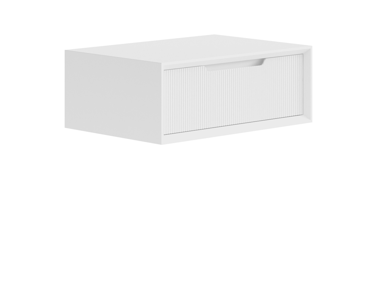 Тумба подвесная прикроватная Velvet 1 ящик Матовый белоснежный