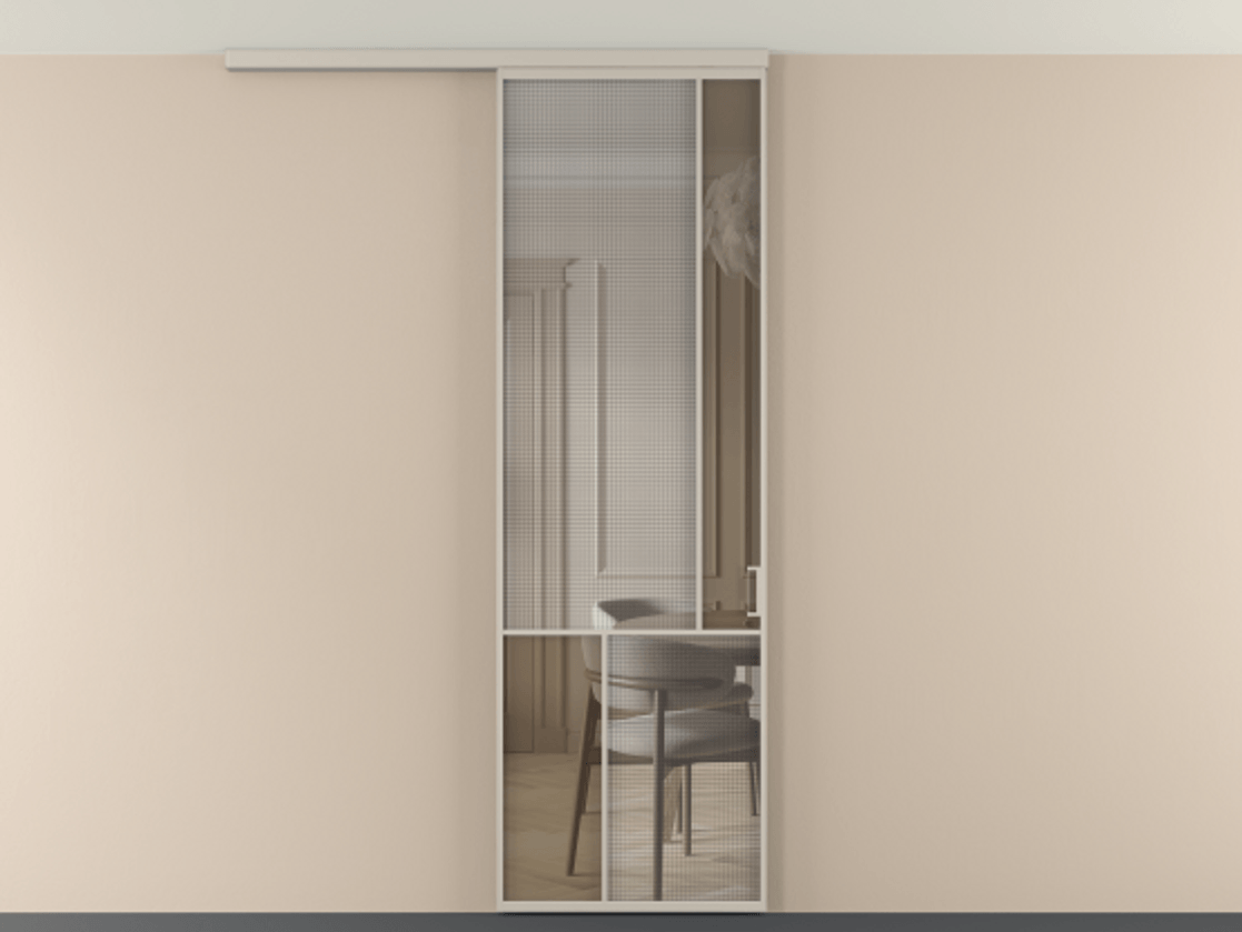 Перегородка Mosaic вдоль стены на потолок одностворчатая #VENDORCODE# #FURNISH# #GLASS# Цена #PRICE# #CURRENCY# | Volhovec