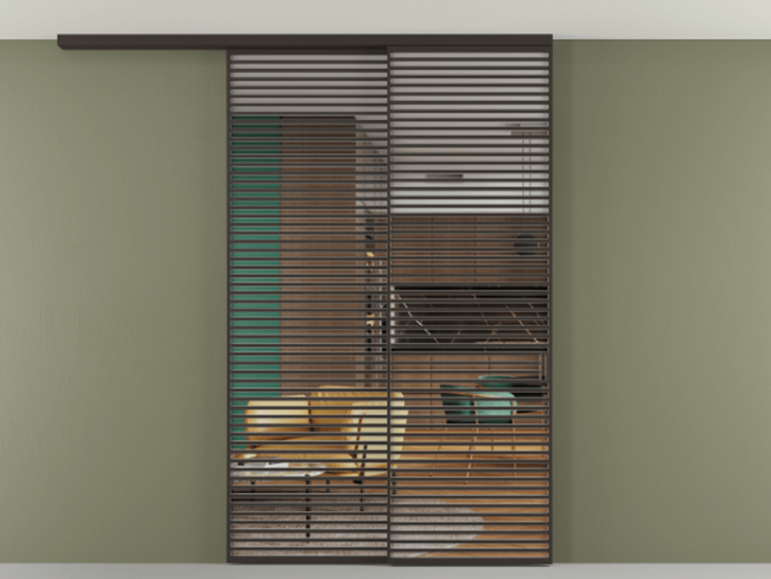 Перегородка Formato вдоль стены на потолок телескопик синхро 2 #VENDORCODE# #FURNISH# #GLASS# Цена #PRICE# #CURRENCY# | Volhovec