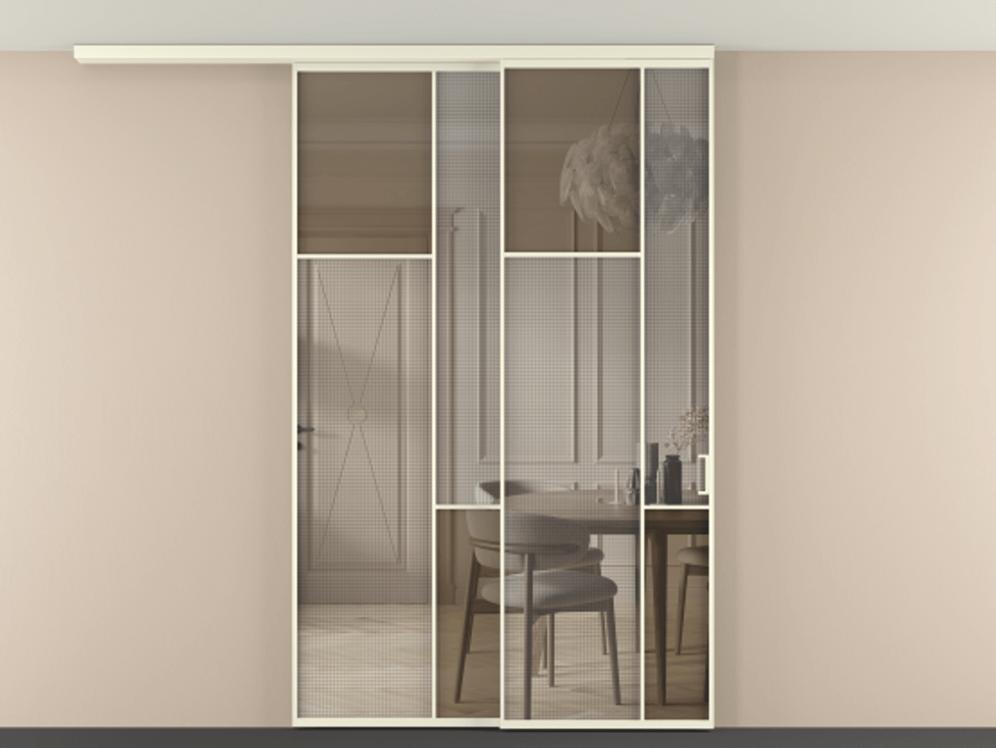 Перегородка Mosaic вдоль стены телескопик синхро-2 #VENDORCODE# #FURNISH# #GLASS# Цена #PRICE# #CURRENCY# | Volhovec