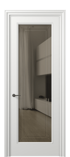 Дверь межкомнатная 8400 МССР БР ГРА. Цвет Матовый светло-серый. Материал Гладкая эмаль. Коллекция Маскот. Картинка.