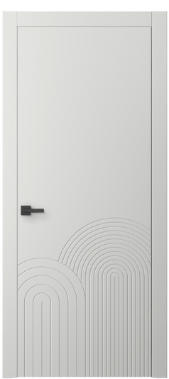 Дверь межкомнатная АКП 8059 МССР. Цвет Матовый светло-серый. Материал Гладкая эмаль. Коллекция Линия. Картинка.