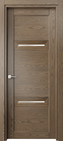 Дверь межкомнатная 6113 ДММ САТ. Цвет Дуб мраморный. Материал Массив дуба. Коллекция Эго. Картинка.