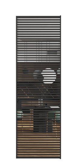 Дверь межкомнатная АЛПЛ040.06 Crystalvision ЧЕР. Цвет Алюминий Черный. Материал Алюминий. Коллекция Формато. Картинка.