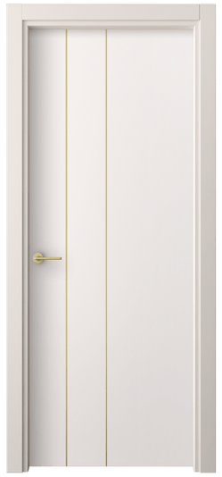 Дверь межкомнатная 4203 ПЭКС. Цвет ПЭТ кремово-серый. Материал ПЭТ. Коллекция Фридом. Картинка.