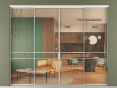 Перегородка Формато внутри проёма 4 створки