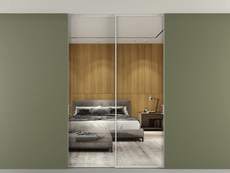 Перегородка Формато внутри проёма скрытое крепление в потолок 2 створки