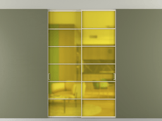 Перегородка Формато внутри проёма скрытое крепление в потолок 2 створки